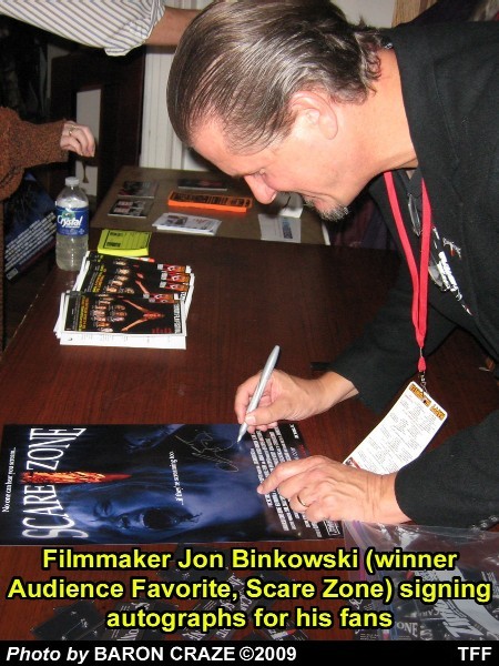 Director Jon Binkowski at Terror Film Festival signing 