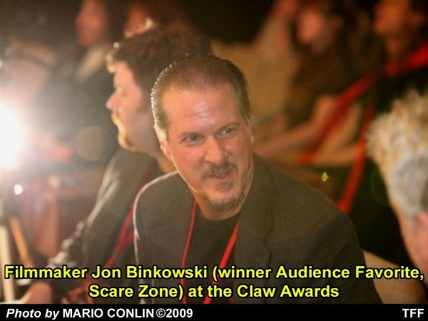 Director Jon Binkowski at Terror Film Festival's Claw Awards - Winner Audience Favorite for 