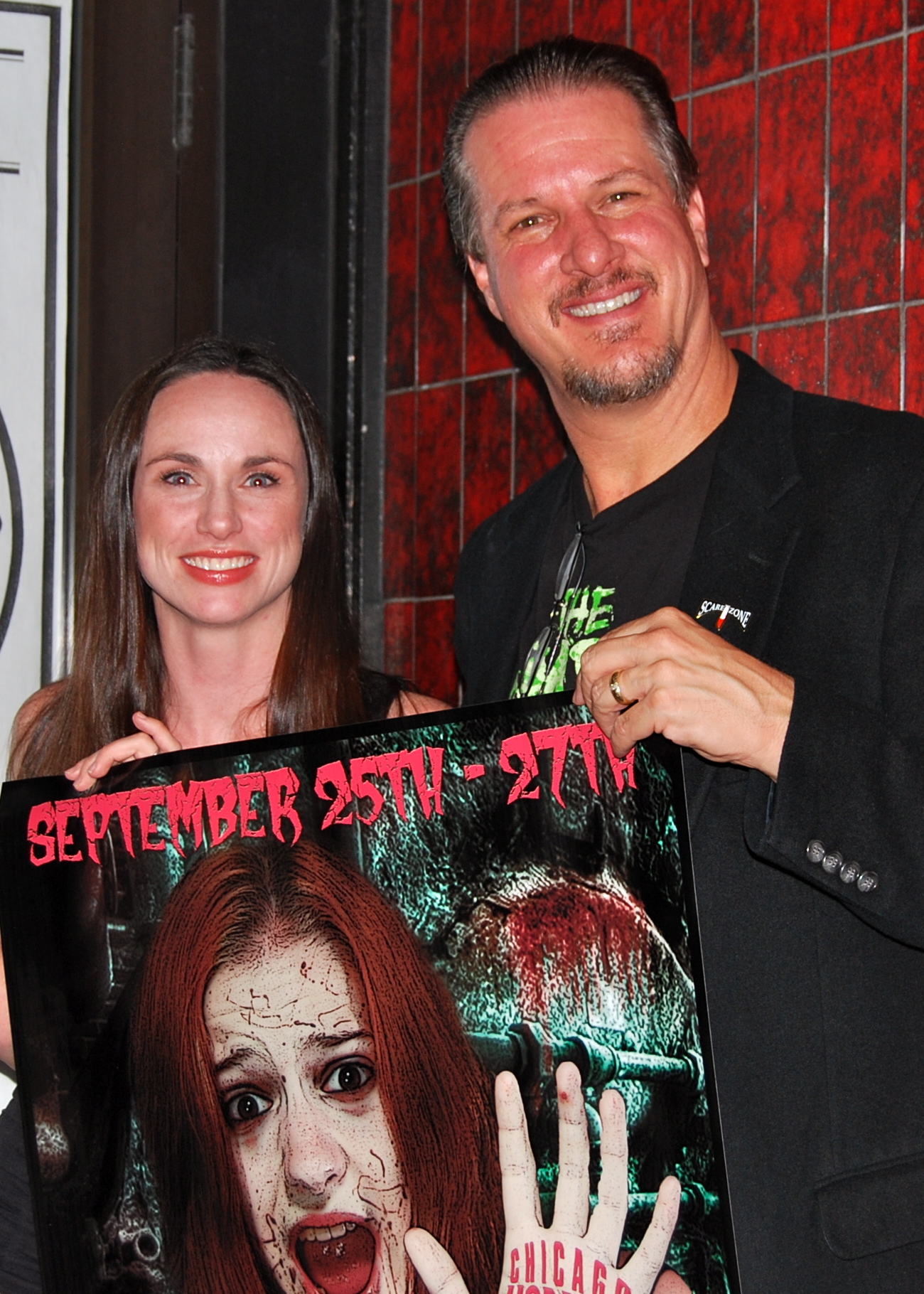 Best Actress, Arian Ash, with Director Jon Binkowski at Chicago Horror Film Festival