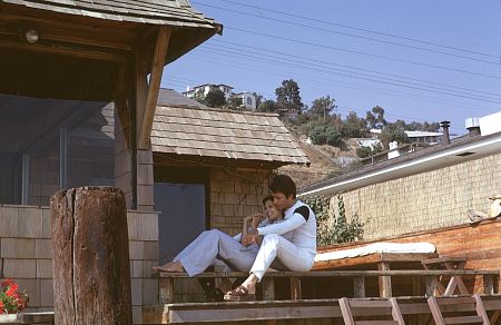 Bill Bixby and his wife Brenda at home July. 1973