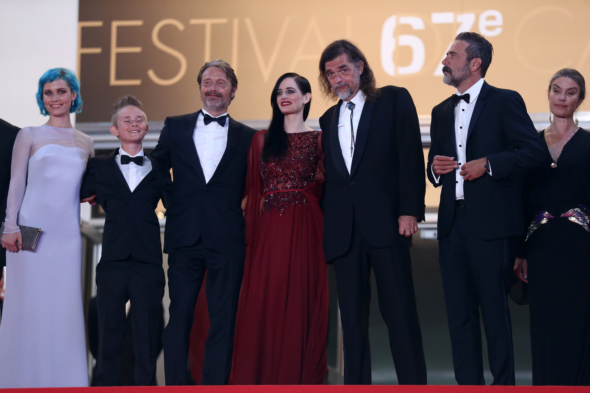 Lars Bjarke, Kristian Levring, Mads Mikkelsen, Jeffrey Dean Morgan, Eva Green, Toke Lars Bjarke and Nanna Øland Fabricius at event of The Salvation (2014)