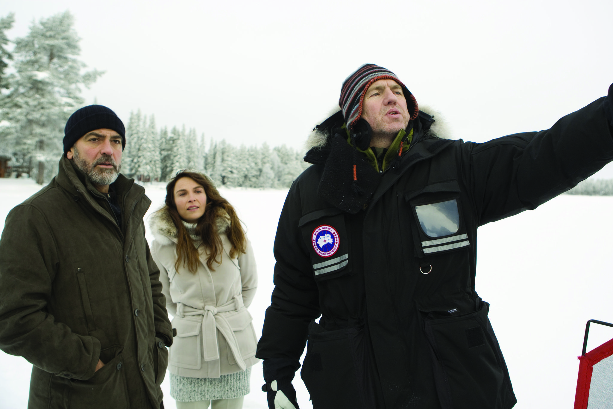 Still of George Clooney, Irina Björklund and Anton Corbijn in The American (2010)