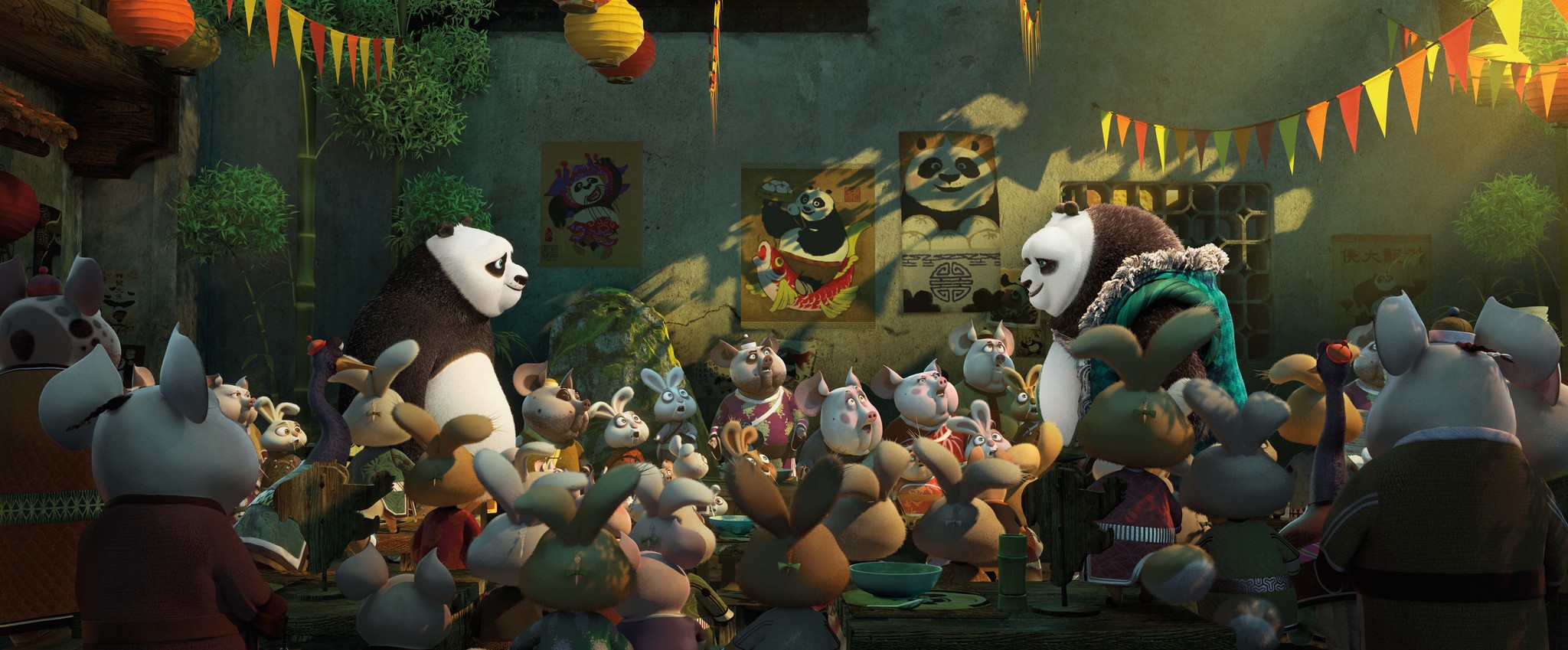 Still of Jack Black and Bryan Cranston in Kung Fu Panda 3 (2016)