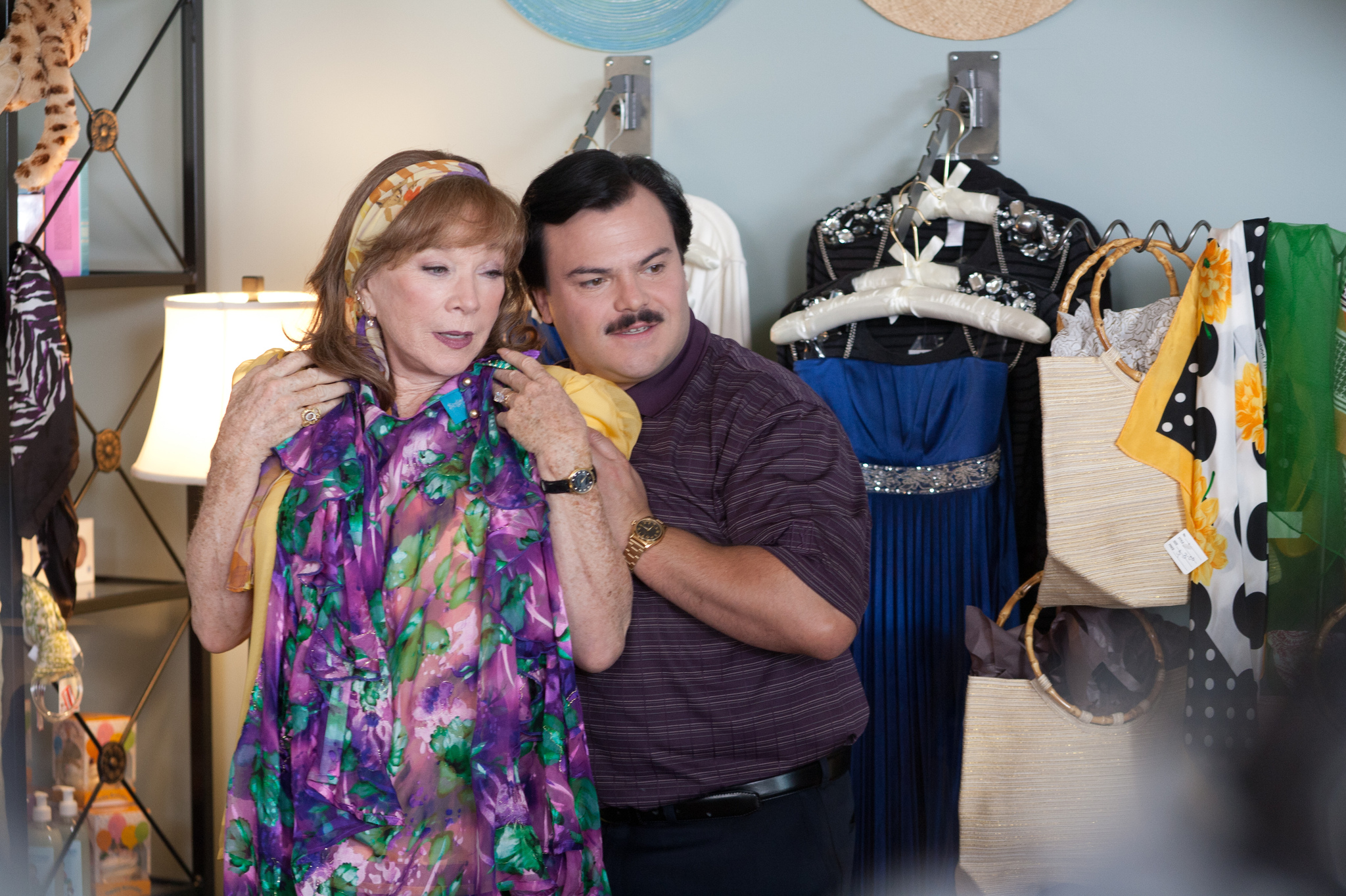 Still of Shirley MacLaine and Jack Black in Bernie (2011)