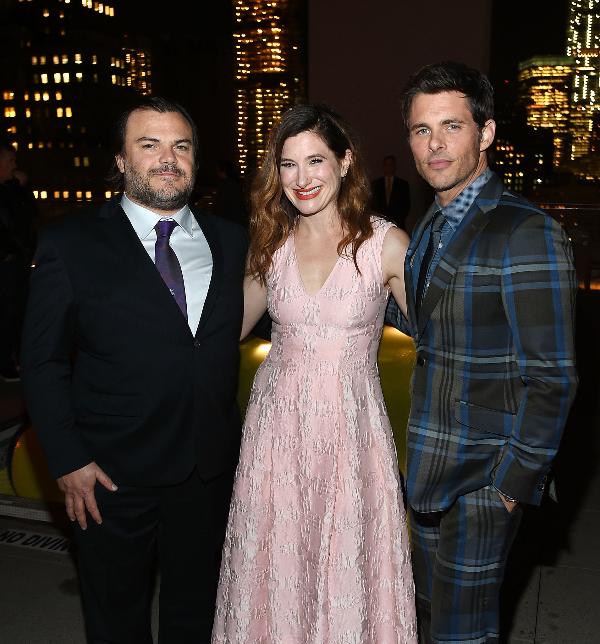 James Marsden, Jack Black and Kathryn Hahn at event of The D Train (2015)