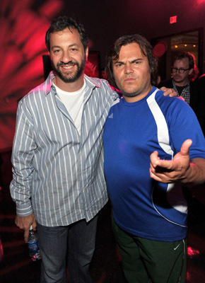 Judd Apatow and Jack Black at event of Skotas Pilgrimas pries pasauli (2010)