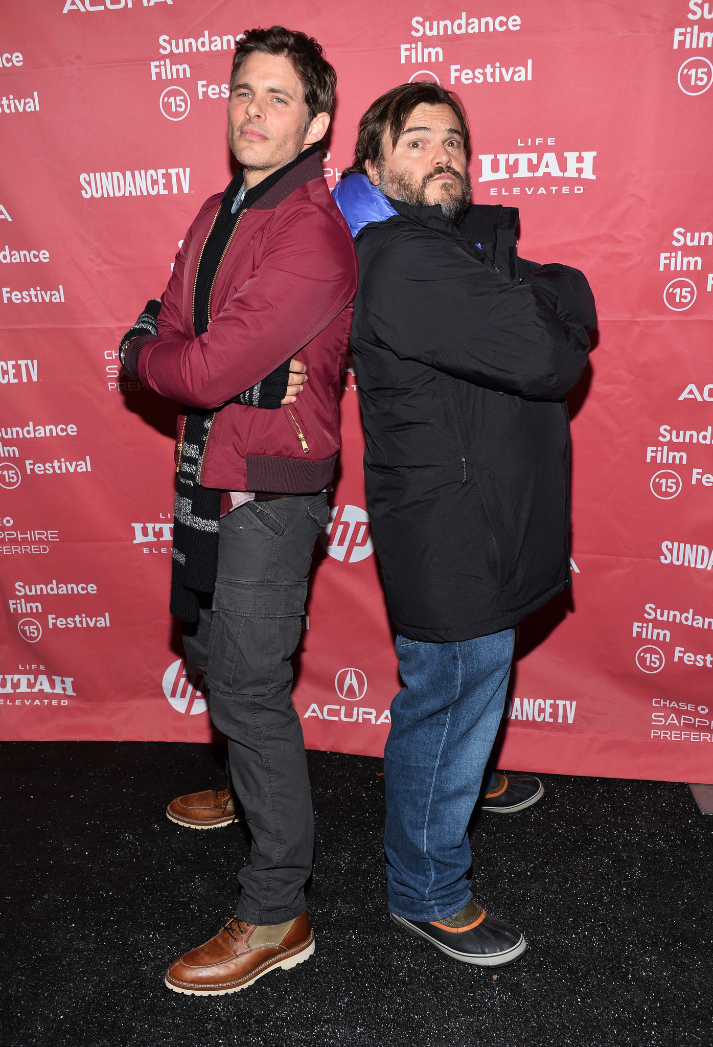 James Marsden and Jack Black at event of The D Train (2015)