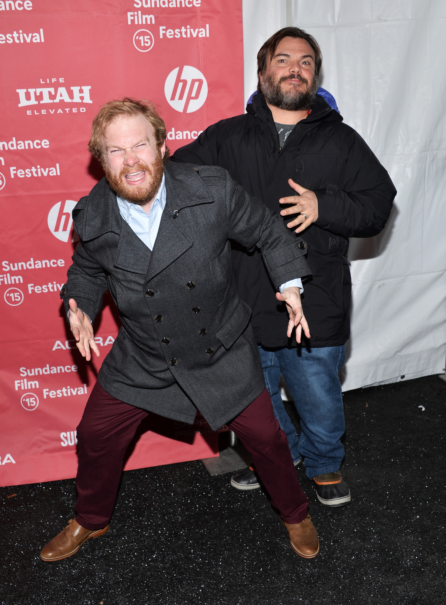 Jack Black and Henry Zebrowski at event of The D Train (2015)