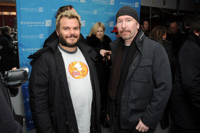 Jack Black and The Edge at event of Be Kind Rewind (2008)