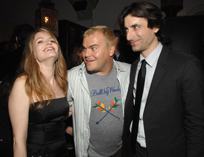 Jennifer Jason Leigh, Noah Baumbach and Jack Black at event of Margot at the Wedding (2007)