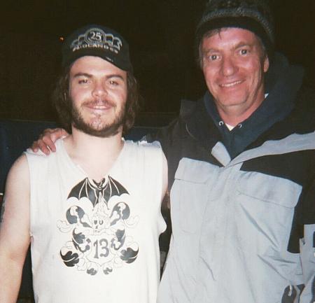 Stephen R. Hudis with Jack Black on the set of Foo Fighters' Video: 