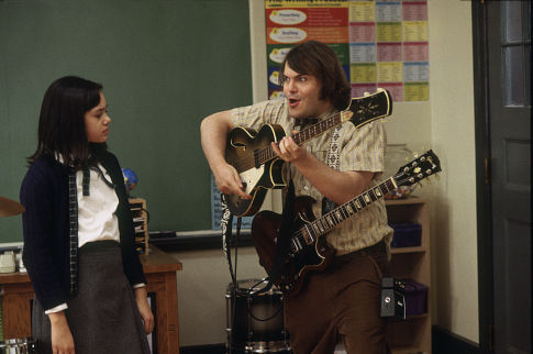 Still of Jack Black and Rebecca Brown in The School of Rock (2003)