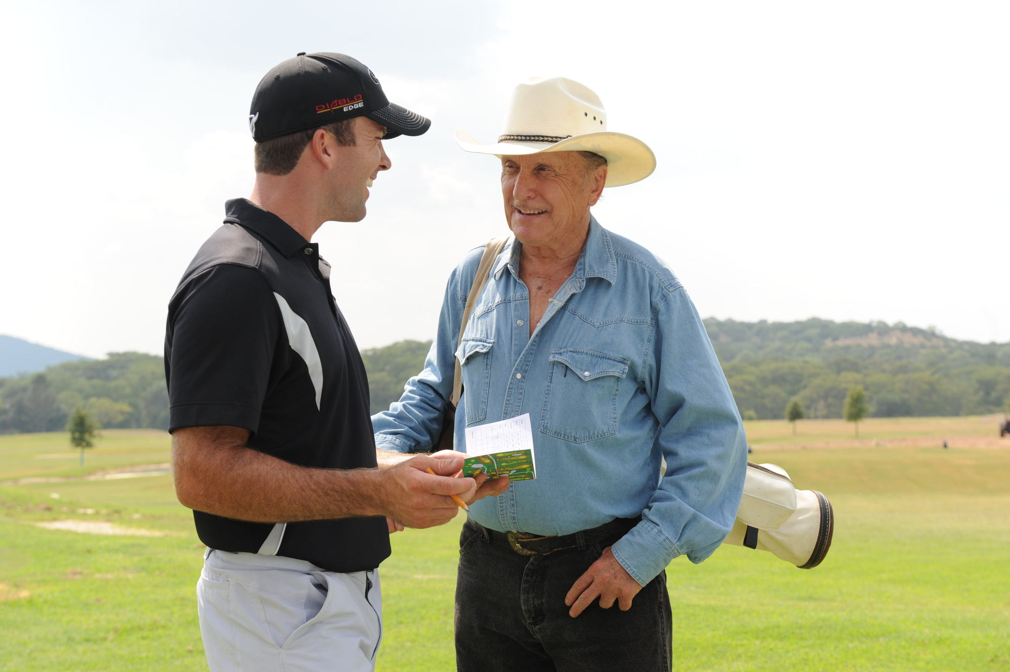 Still of Robert Duvall and Lucas Black in Seven Days in Utopia (2011)