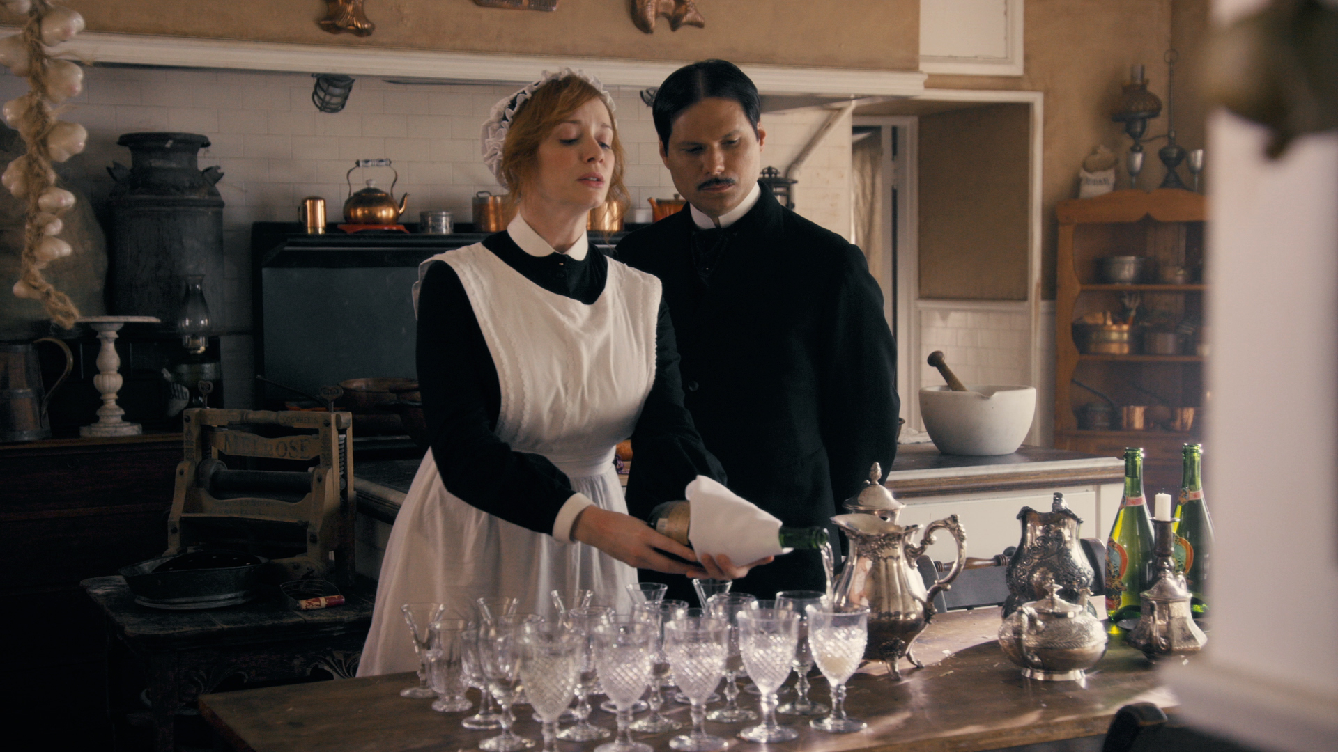 Still of Michael Ian Black and Christina Hendricks in Another Period (2015)