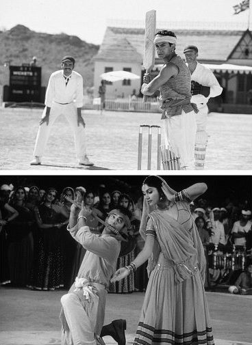 Still of Paul Blackthorne, Aamir Khan and Gracy Singh in Lagaan: Once Upon a Time in India (2001)