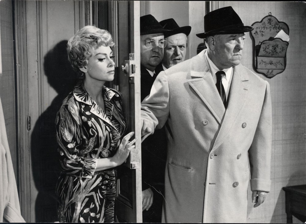 Still of Bernard Blier, Martine Carol and Jean Gabin in Le cave se rebiffe (1961)