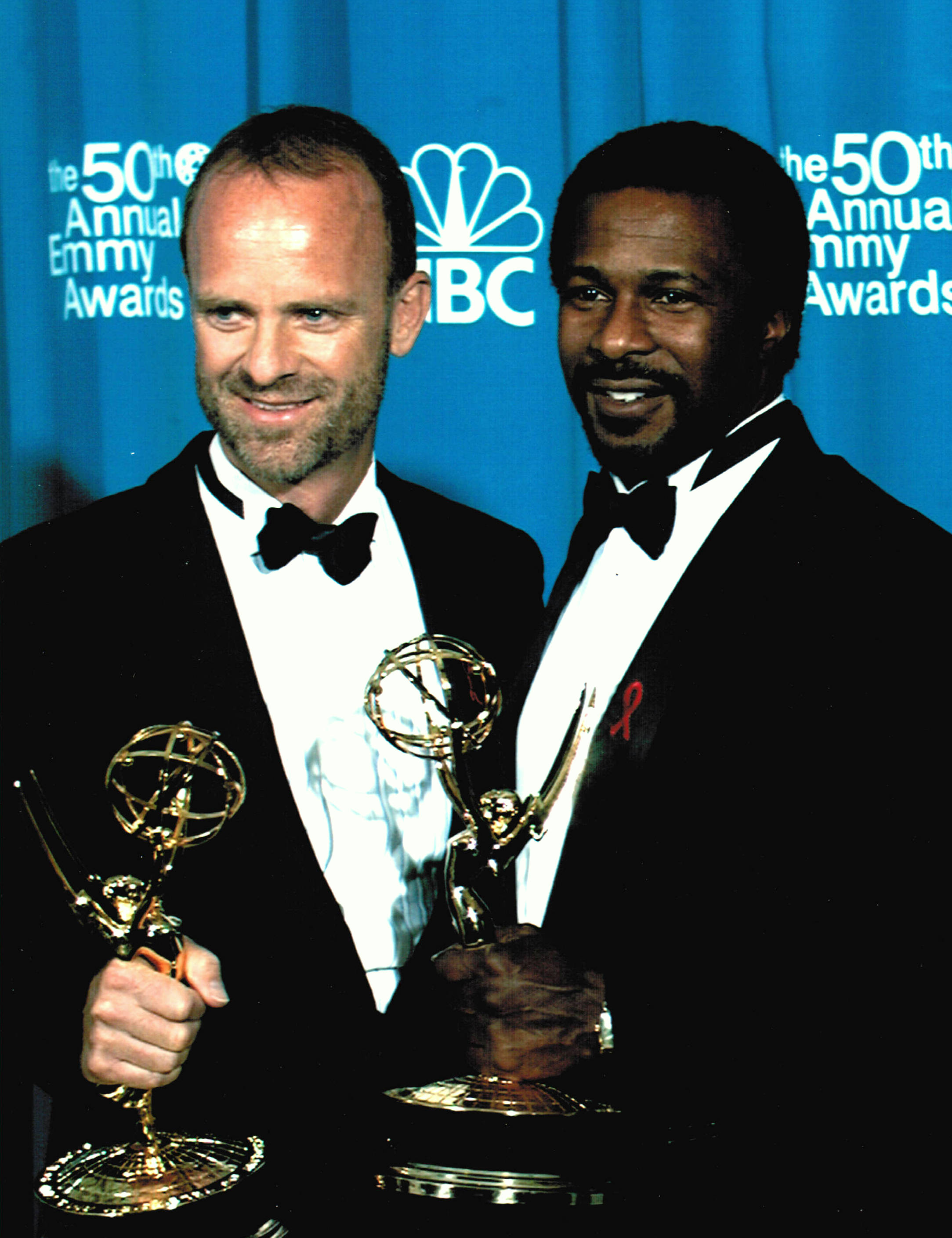 David Blocker and Thomas Carter with Emmy's for Best motion picture for television: 
