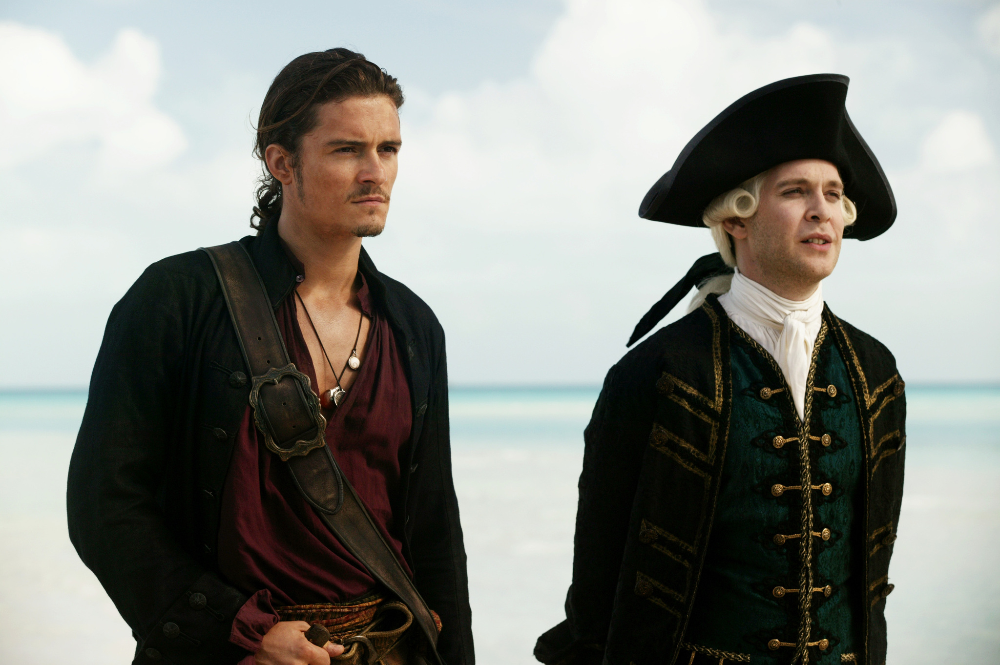 Still of Orlando Bloom and Tom Hollander in Karibu piratai: pasaulio pakrasty (2007)