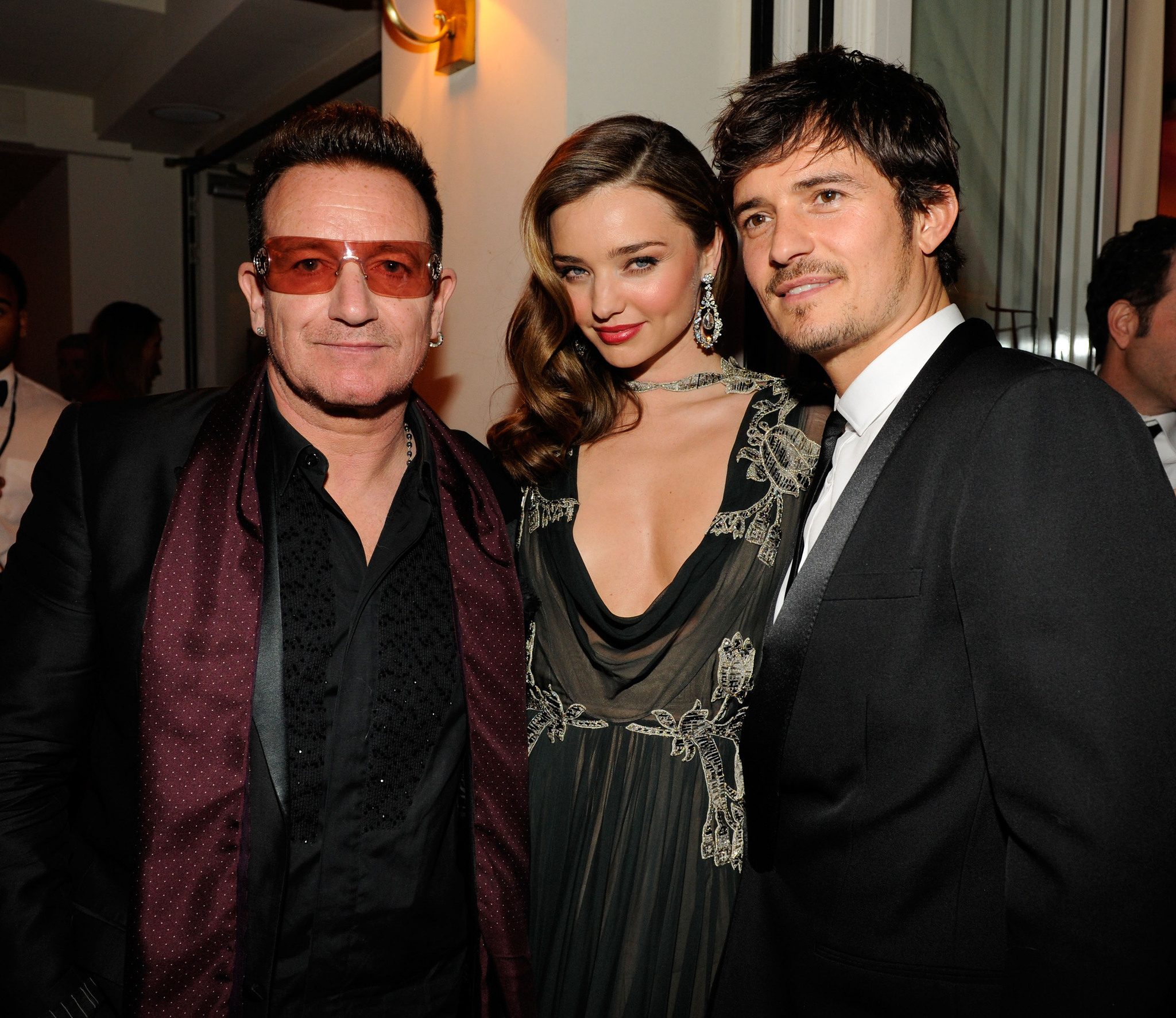 Orlando Bloom, Bono and Miranda Kerr