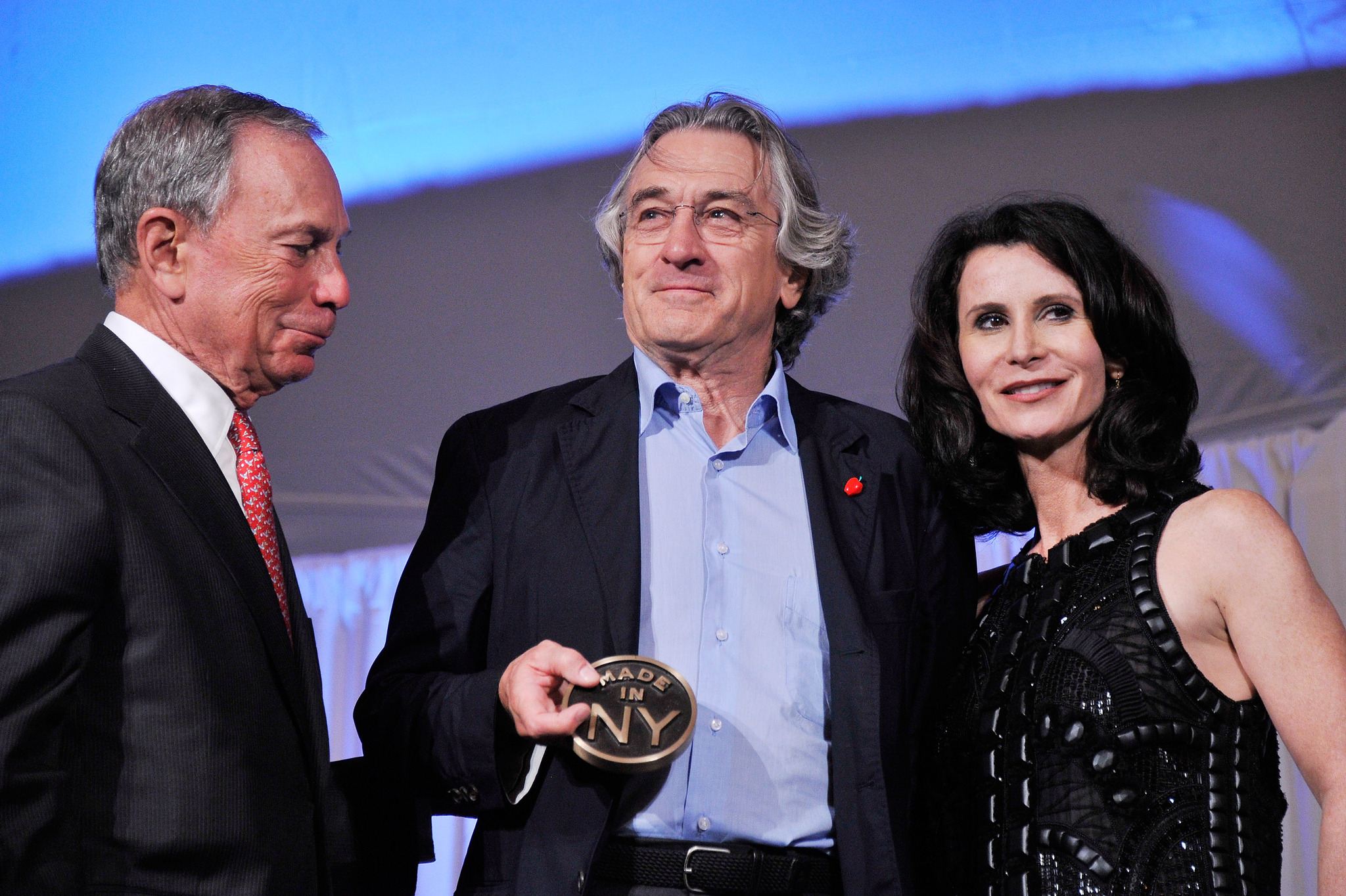 Robert De Niro, Michael Bloomberg and Katherine Oliver