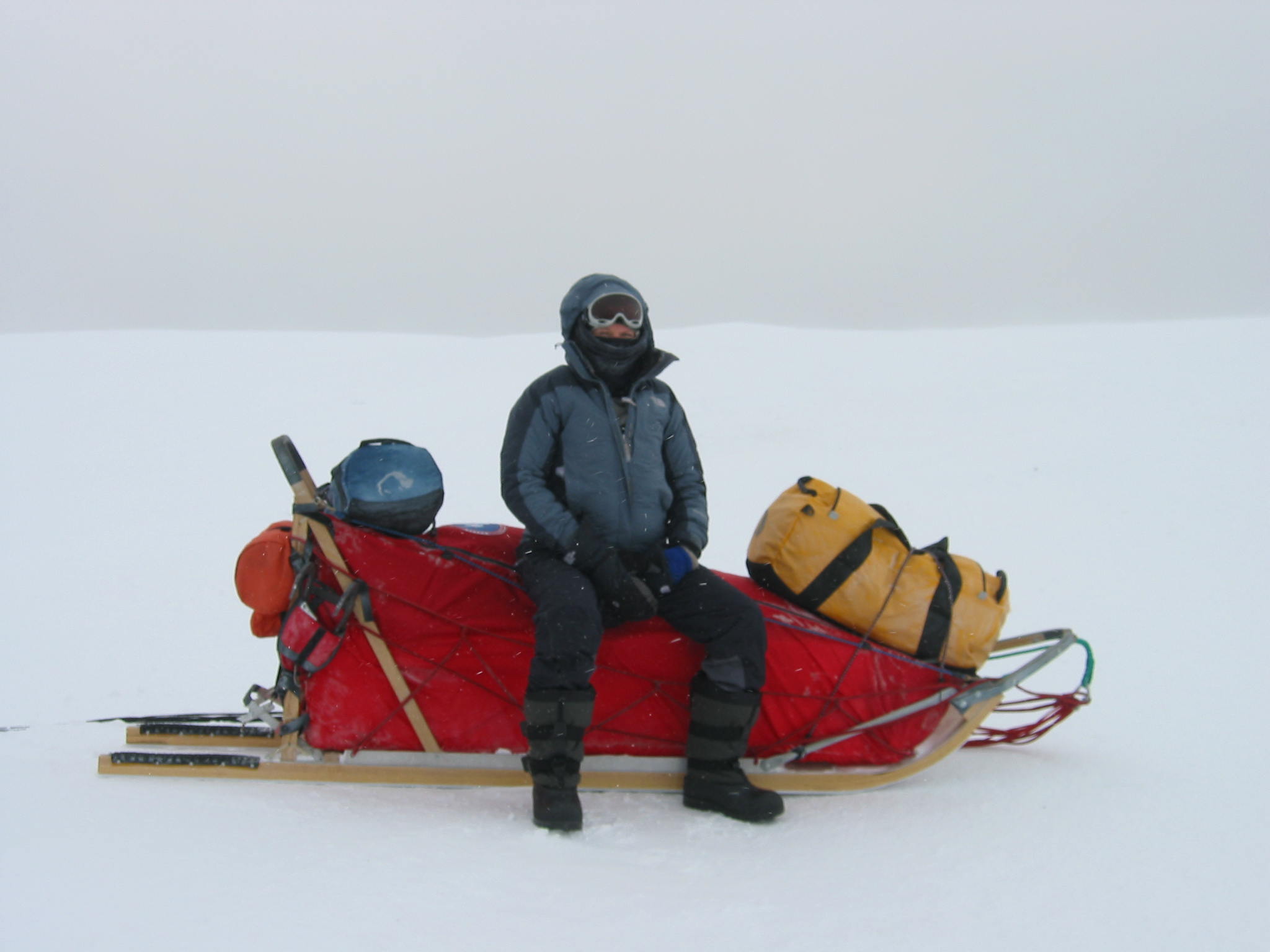 Celebrating a birthday on set with the hero sled for Eight Below. Great project to be a part of- fun to make snow,ice and frost effects on costumes.