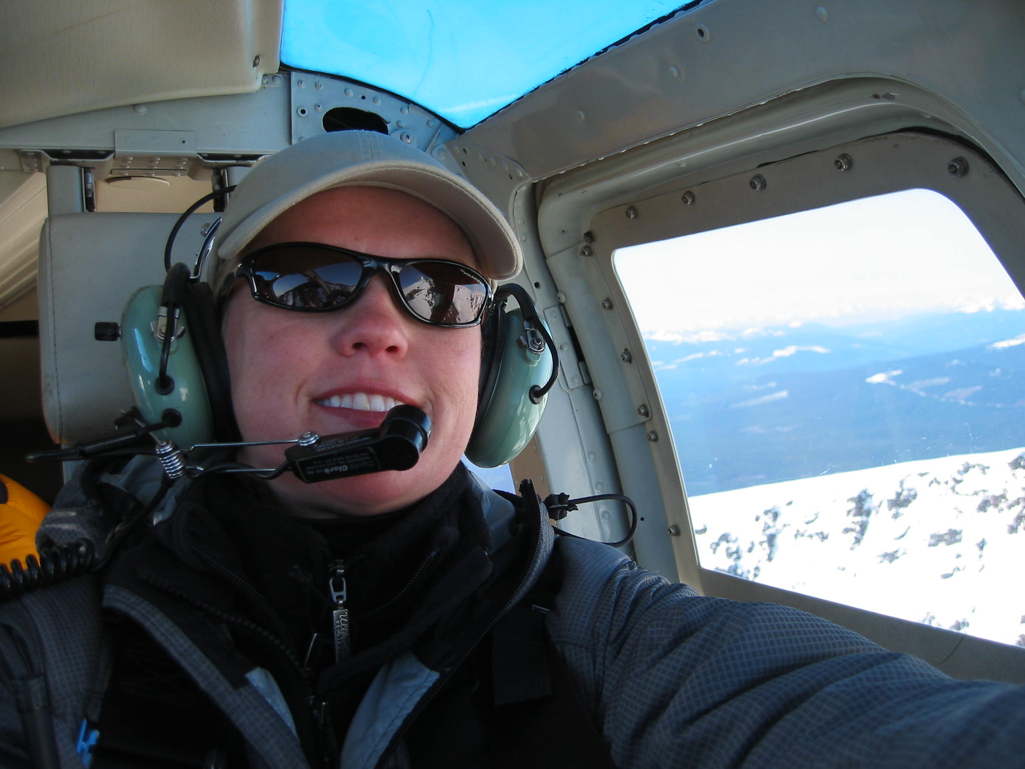 Flying to work as set supervisor on a glacier in Northern Canada. Awesome office! Eight Below