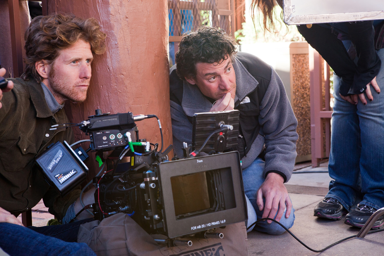 DP Seamus Tierney and Lawrence Blume on the set of Tiger Eyes