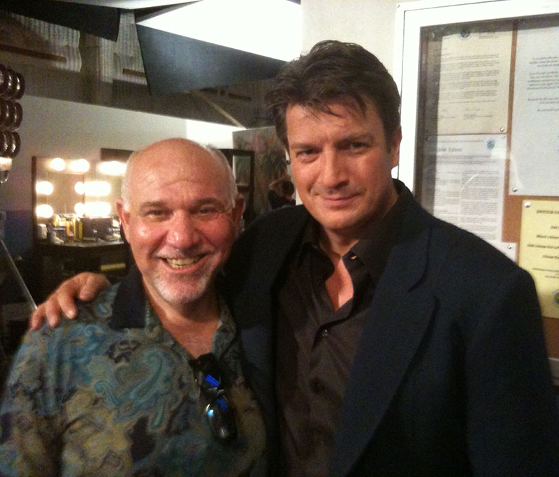 (August 2013) Working on CASTLE with Nathan Fillion, terrific guy. Wonderful actor, great show.