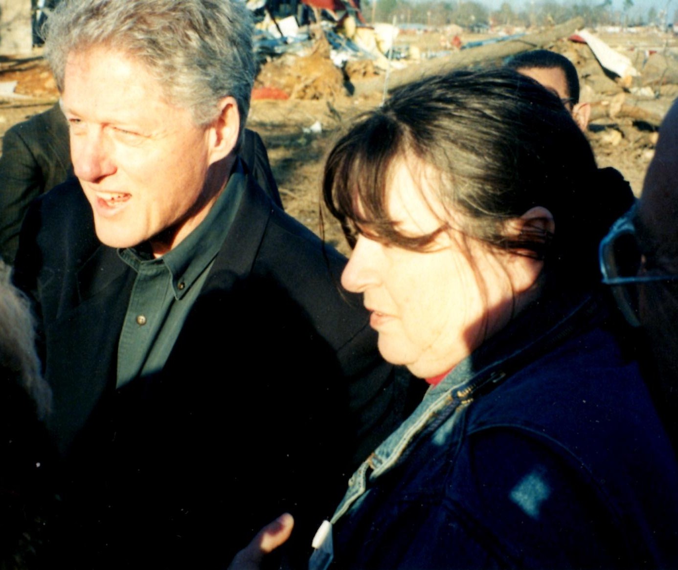 Martha's sister Melva, with President Clinton. (Melva has donated her hair to cancer patients for many years, and is doing it again while facing her own cancer challenge. A wonderful person.)