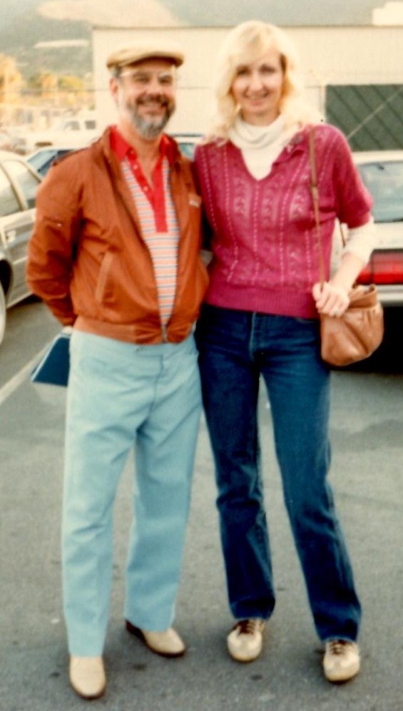 Gene Perret and Martha Bolton at Bob Hope TV special taping