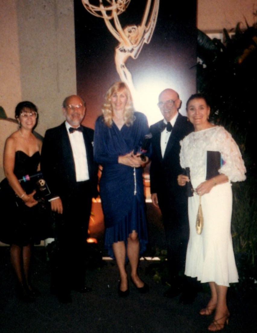 Carole and Gene Perret, Martha Bolton, Bob and Diantha Ain at the 1987 Emmys (Gene and Martha received an Emmy nomination for Outstanding Achievement in Music and Lyrics)