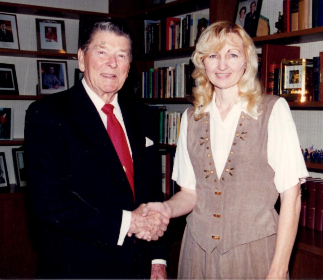 President Ronald Reagan and Martha Bolton