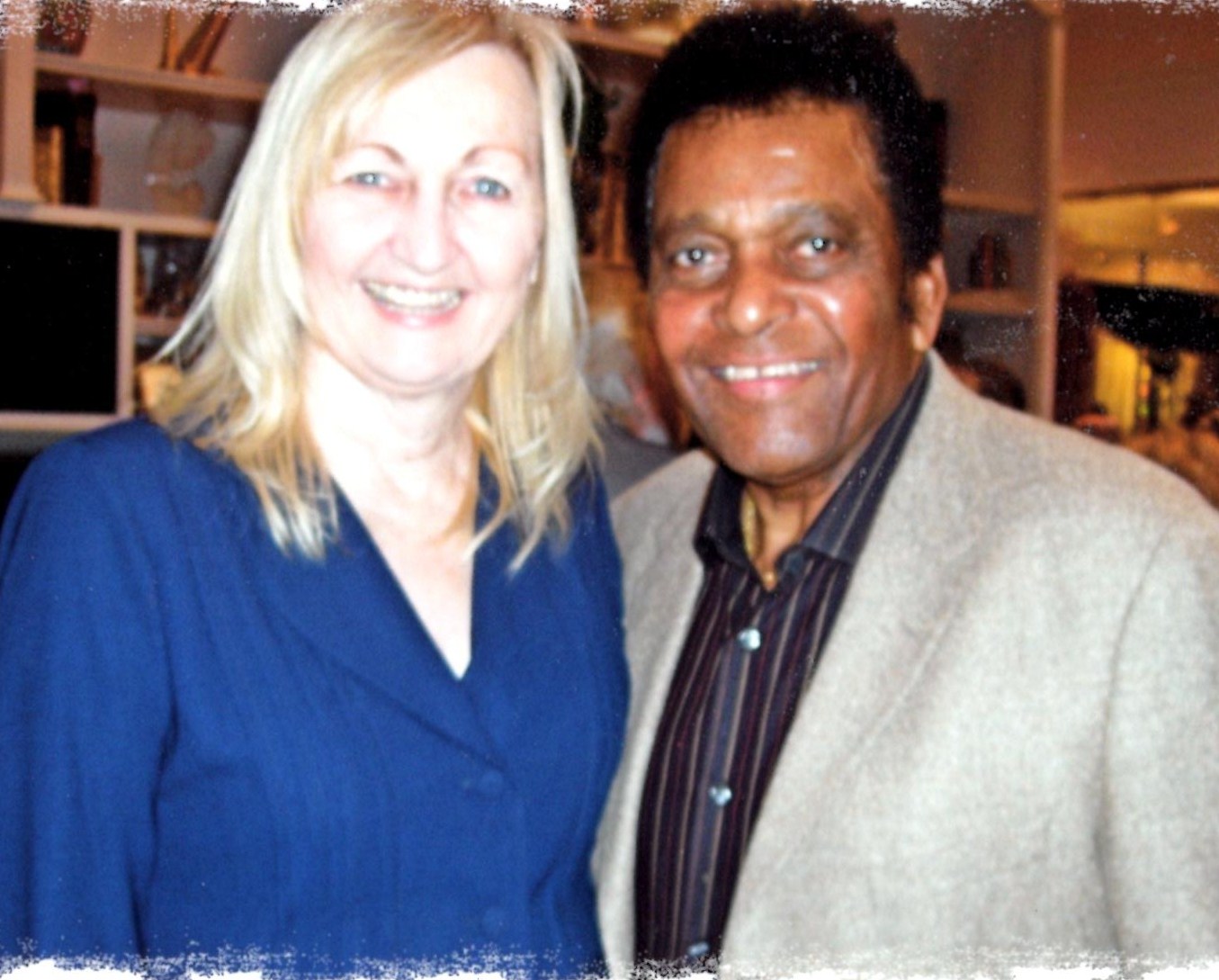 Martha Bolton and Charlie Pride at taping of A Tribute to Charlie Pride and the Music of Ben Peters