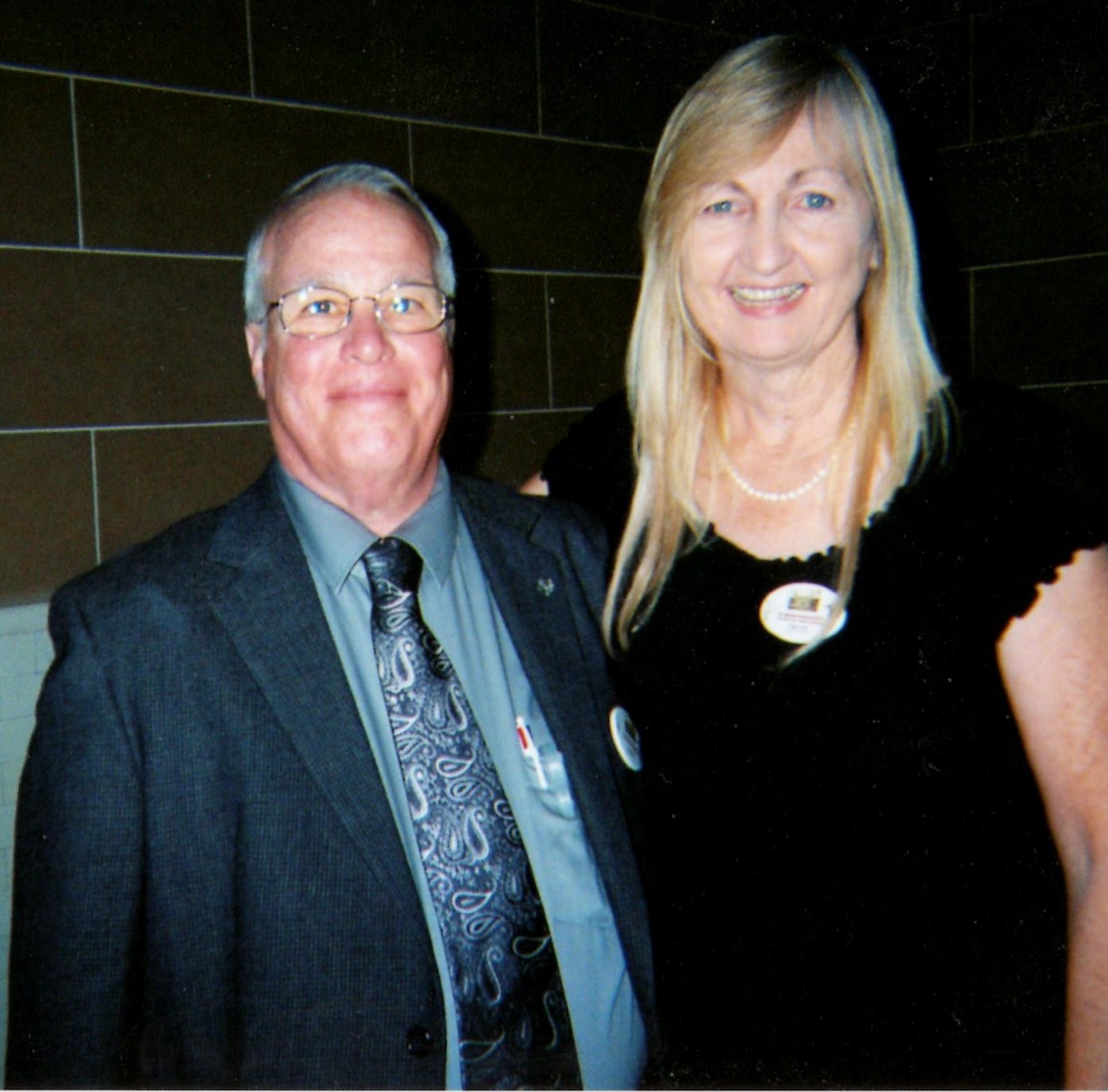 Kelly Hope and Martha Bolton at the dedication of the Bob Hope Memorial Library at Ellis Island, 2010