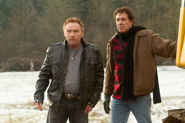 Still of Danny Bonaduce and Barry Williams in Bigfoot (2012)