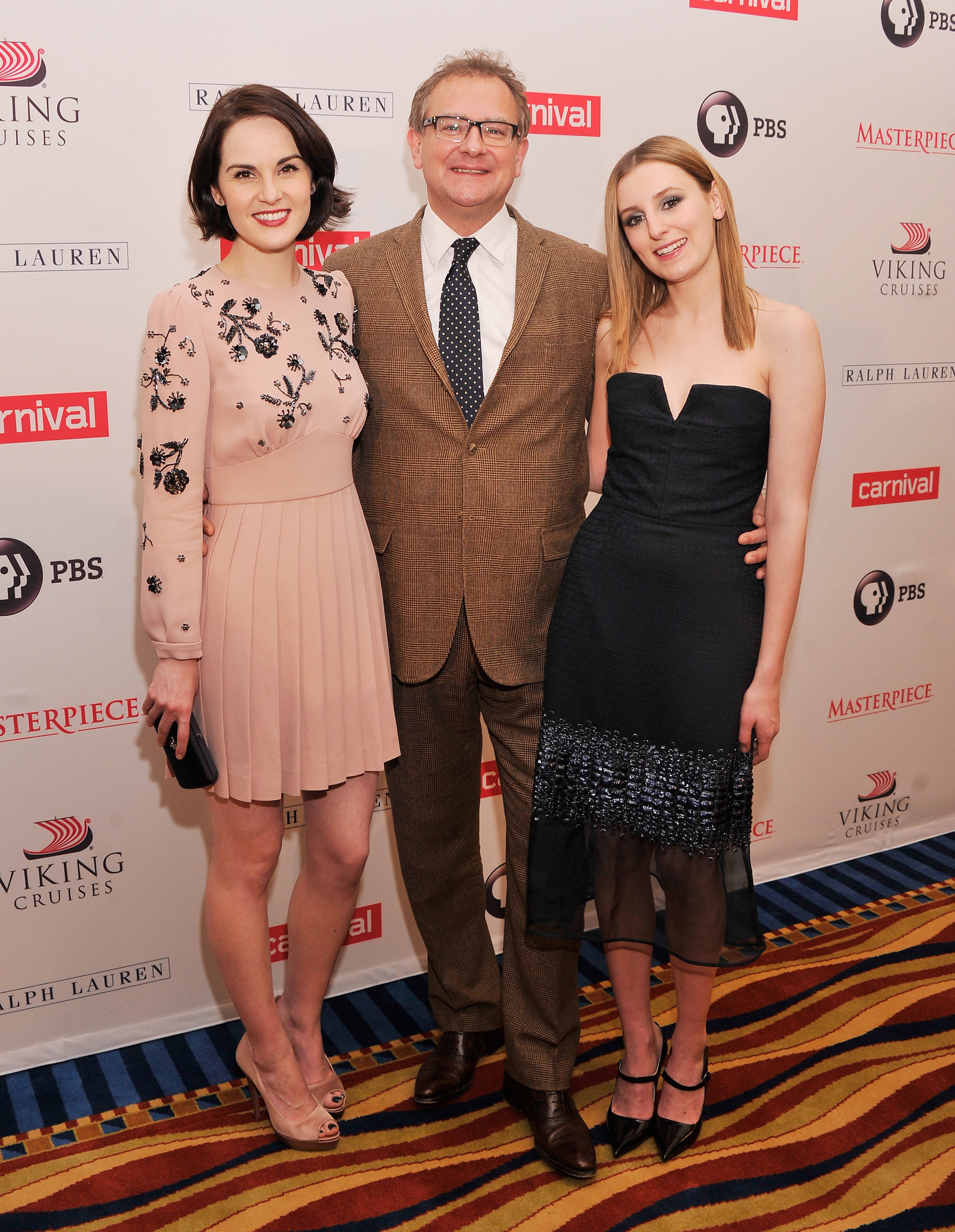 Hugh Bonneville, Michelle Dockery and Laura Carmichael at event of Downton Abbey (2010)