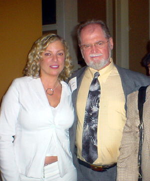 Vanna Bonta and Larry Niven at the Space Foundation Conference