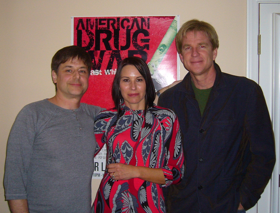 Kevin and Trae Booth with Matthew Modine - at private viewing party for ADW - Showtime premier.