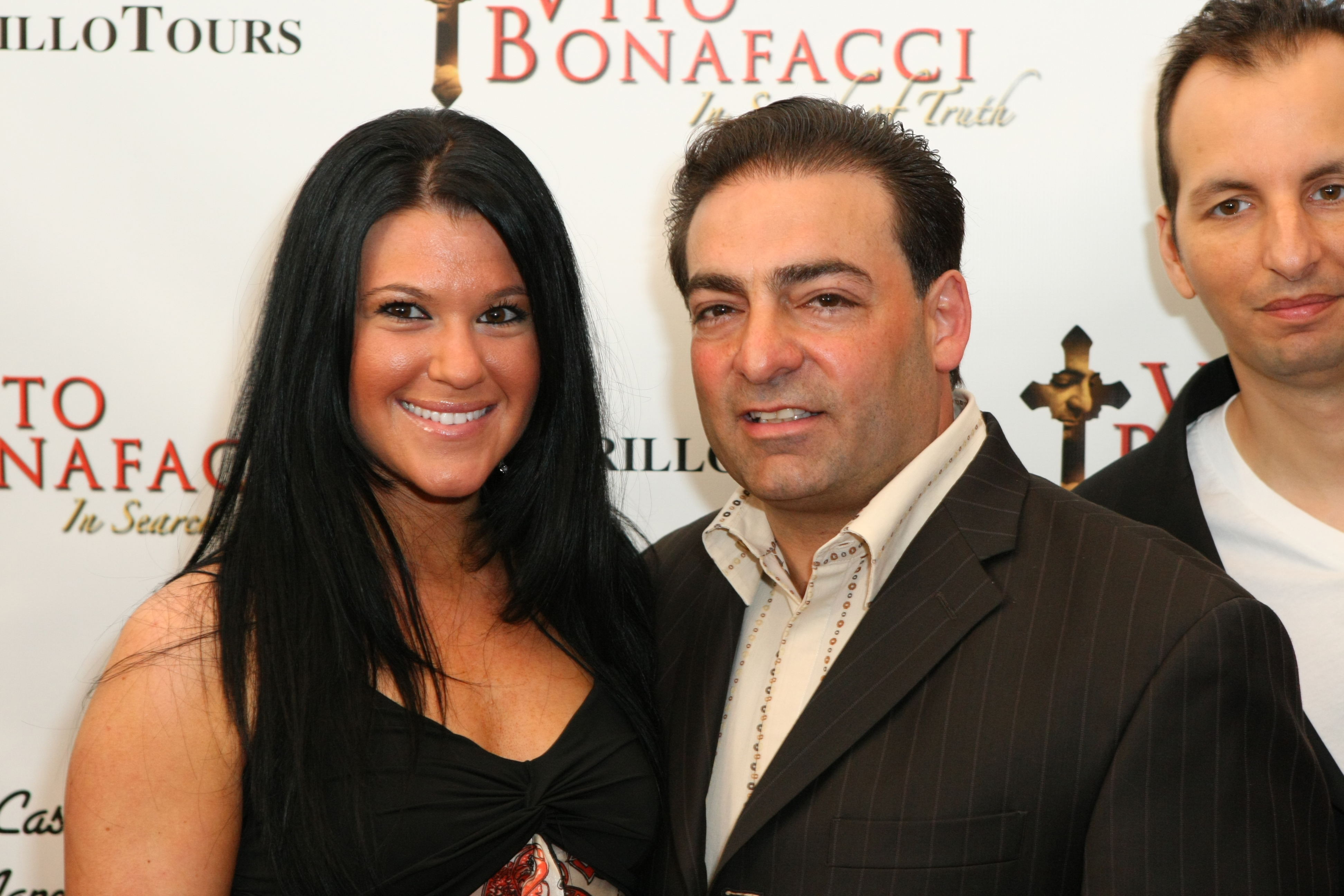 With Leigh Pupps (left) and Louis Vanaria (right), at the NY premiere of VITO BONAFACCI.