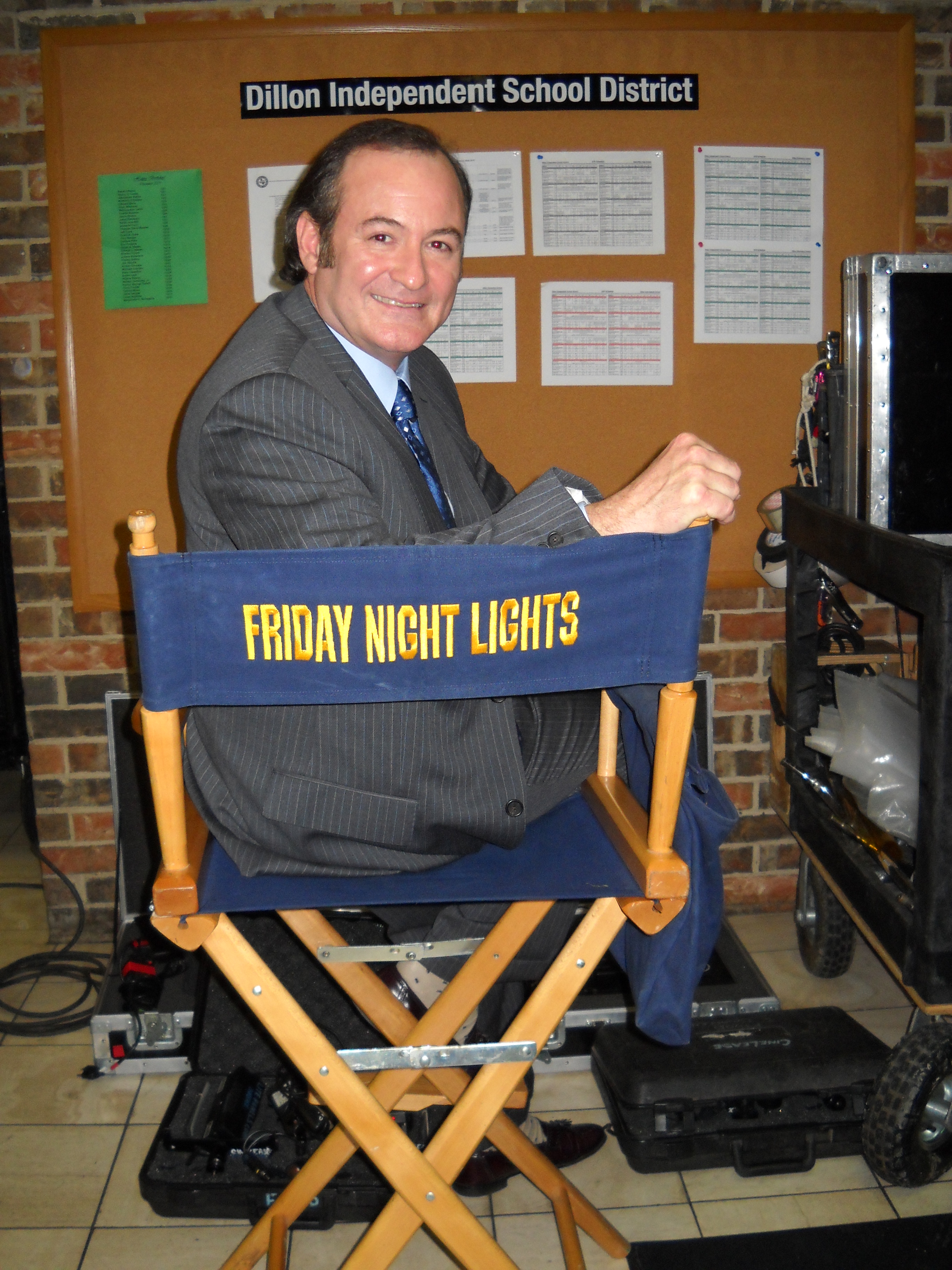 David Born on the set of Friday Night Lights.