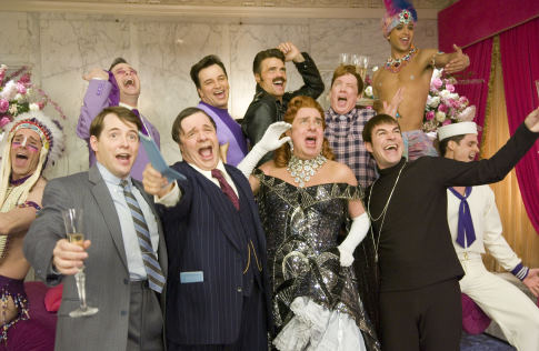 Still of Matthew Broderick, Nathan Lane, Brent Barrett, Roger Bart, Jim Borstelmann, Kathy Fitzgerald, Keith Kuhl and Jai Rodriguez in The Producers (2005)