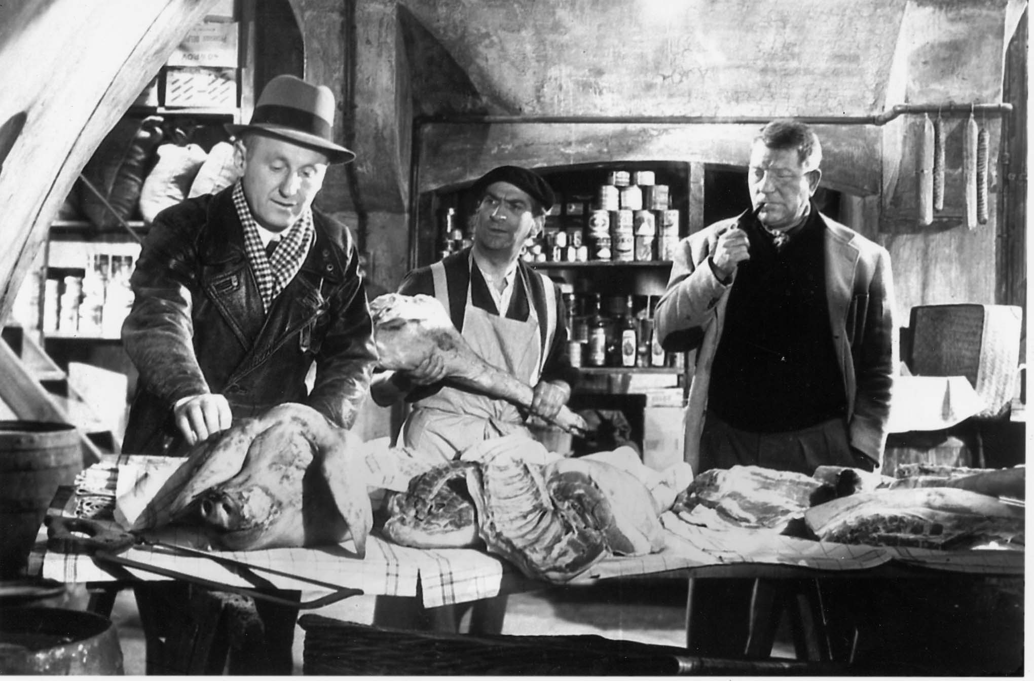 Still of Louis de Funès, Bourvil and Jean Gabin in La traversée de Paris (1956)