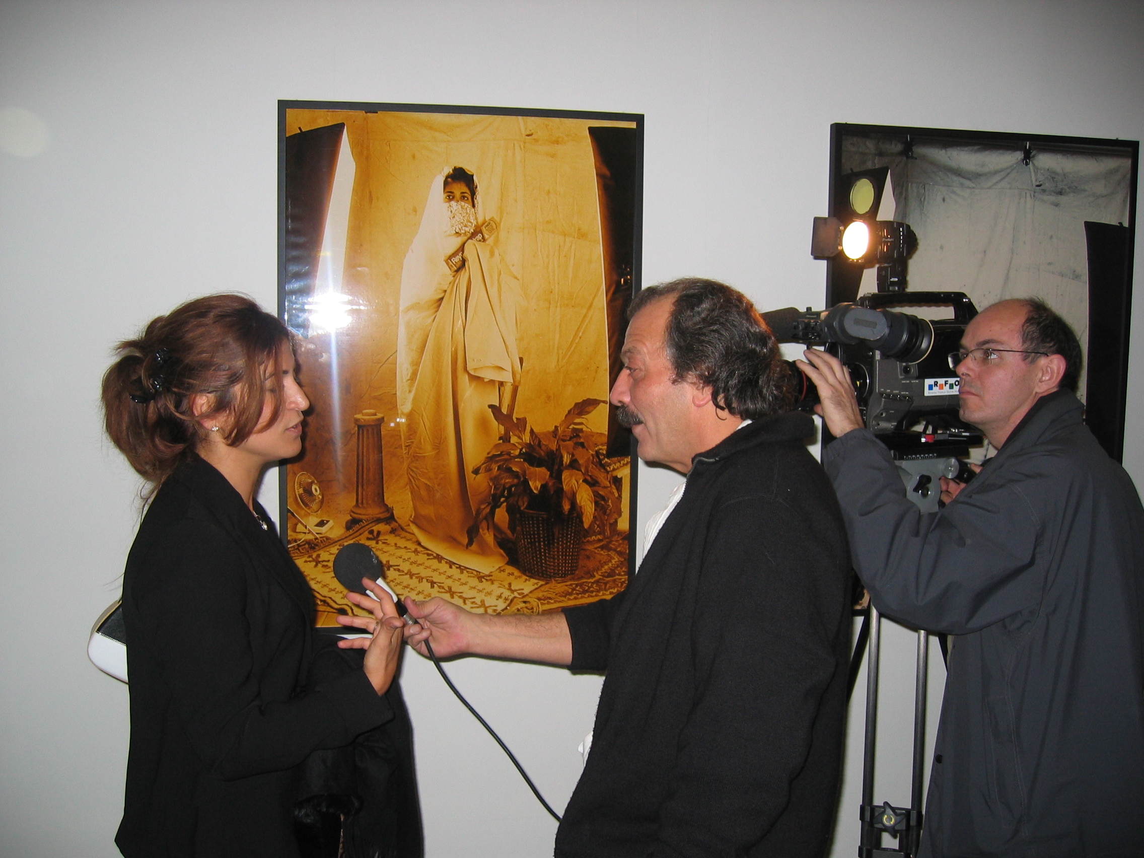 Yasmina Bouziane interviewed on her photographic work exhibited in Paris, France at L'Institute du Monde Arabe.