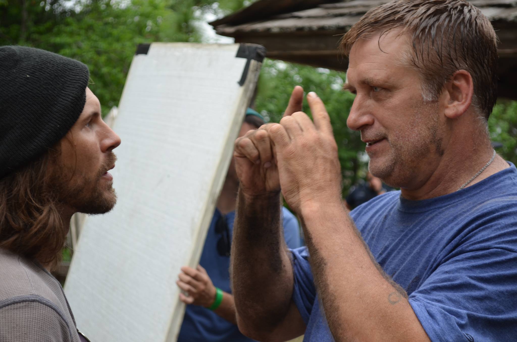 Daniel Baldwin giving Andy Bowles direction in 