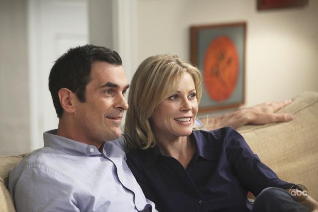 Still of Julie Bowen and Ty Burrell in Moderni seima (2009)