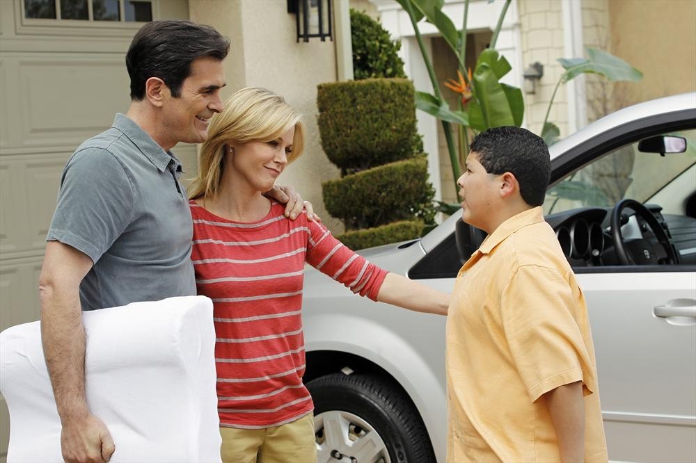 Still of Julie Bowen and Ty Burrell in Moderni seima (2009)