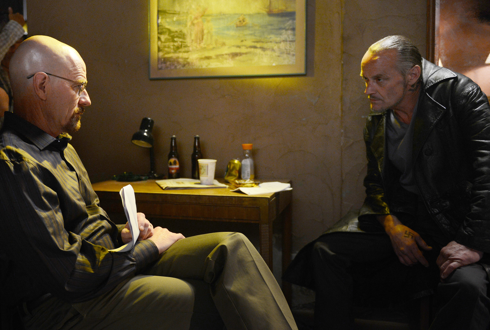 Still of Michael Bowen and Bryan Cranston in Brestantis blogis (2008)