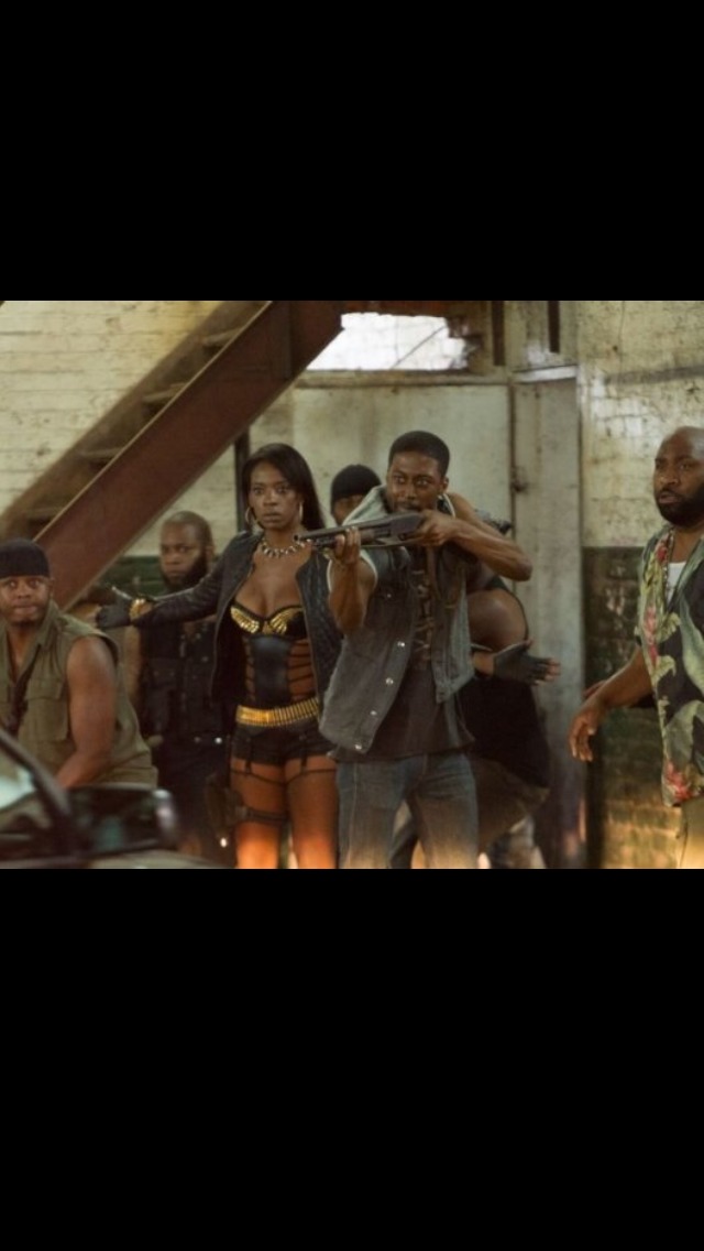 Ayisha Issa & Goûchy Boy getting ready for some action in Brick Mansions.