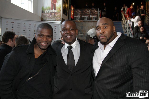 Evans,Alain Nadro and Goûchy Boy at the BUMRUSH premiere.