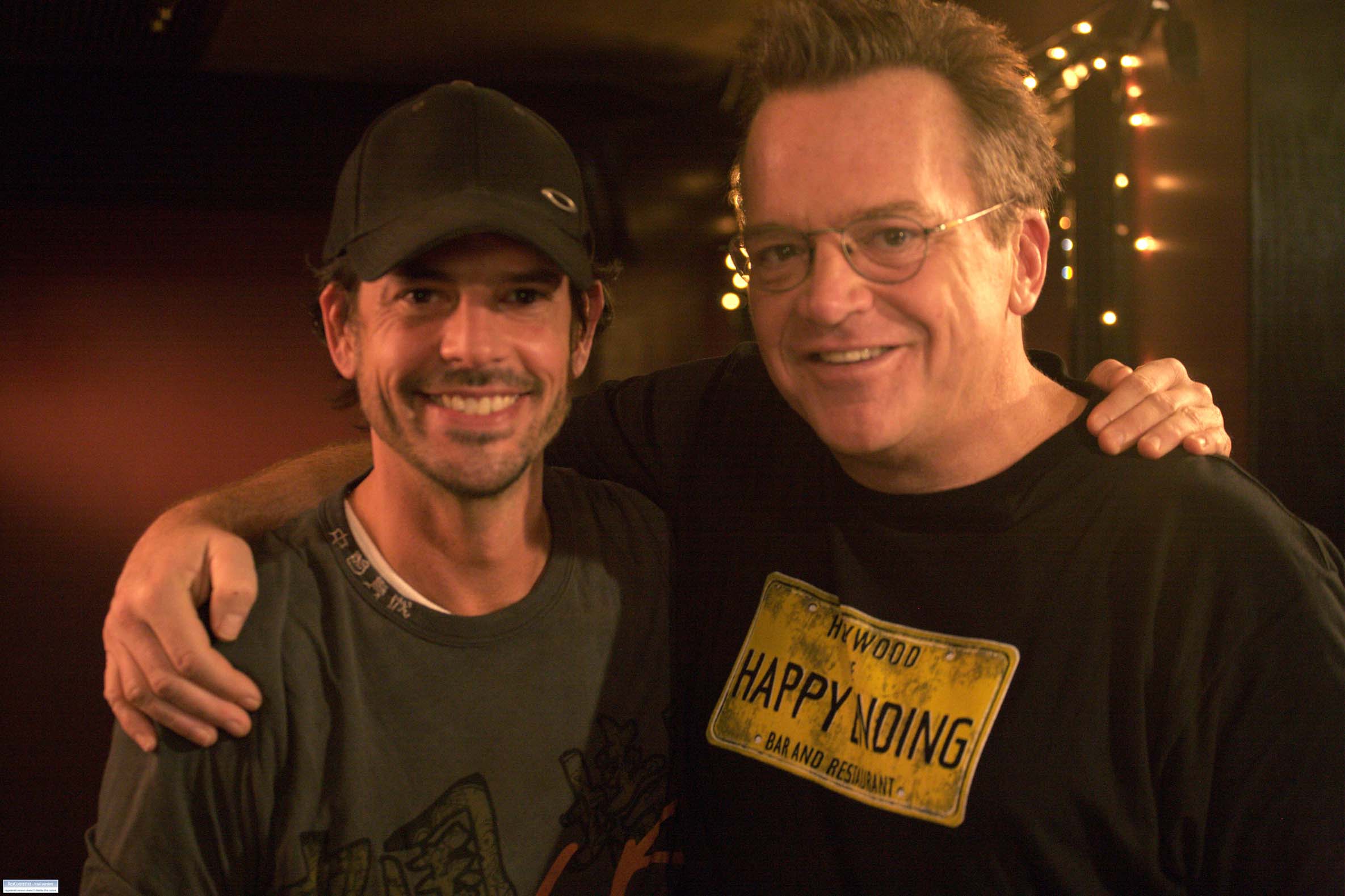 James Boyd & Tom Arnold on the set of HECKLERS for CBSi (2009).